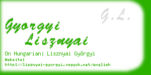 gyorgyi lisznyai business card